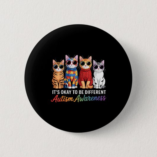 Autisme bewustzijn autistisch ronde button 5,7 cm (Voorkant)