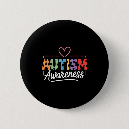 Autisme bewustzijn autistisch ronde button 5,7 cm (Voorkant)