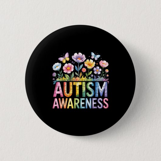 Autisme bewustzijn autistisch ronde button 5,7 cm (Voorkant)