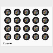 Autisme bewustzijn autistisch  ronde sticker (Vel)