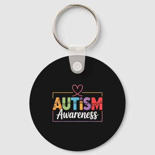 Autisme bewustzijn autistisch sleutelhanger (Voorkant)
