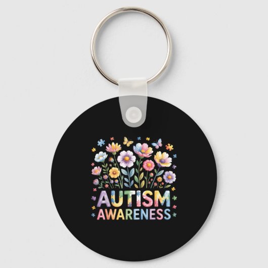 Autisme bewustzijn autistisch sleutelhanger (Voorkant)