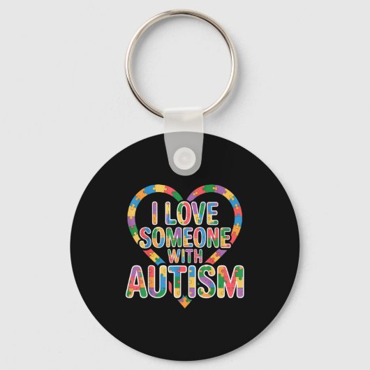 Autisme bewustzijn autistisch sleutelhanger (Voorkant)