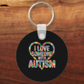 Autisme bewustzijn autistisch sleutelhanger (Voorkant)