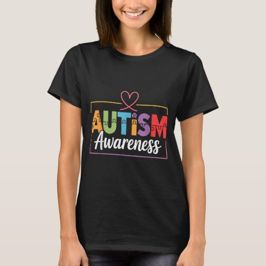 Autisme bewustzijn autistisch t-shirt (Voorkant)