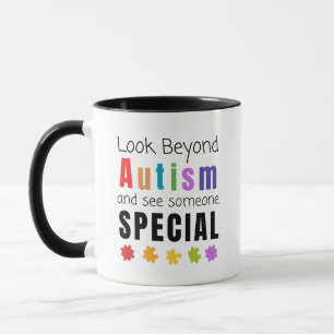 Autisme Bewustzijn Autistische Mensen Kijken Verde Mok