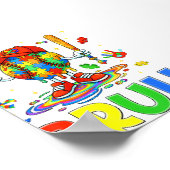 Autisme Bewustzijn Baseball Bruh Puzzel Poster (Hoek)