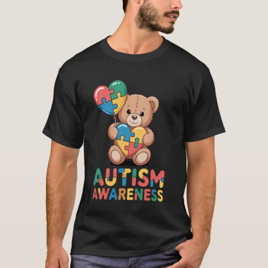 Autisme bewustzijn Beer T-shirt (Voorkant)