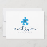 autisme bewustzijn blauwe puzzelstuk hart kaart