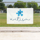 autisme bewustzijn blauwe puzzelstuk hart spandoek (Insitu)