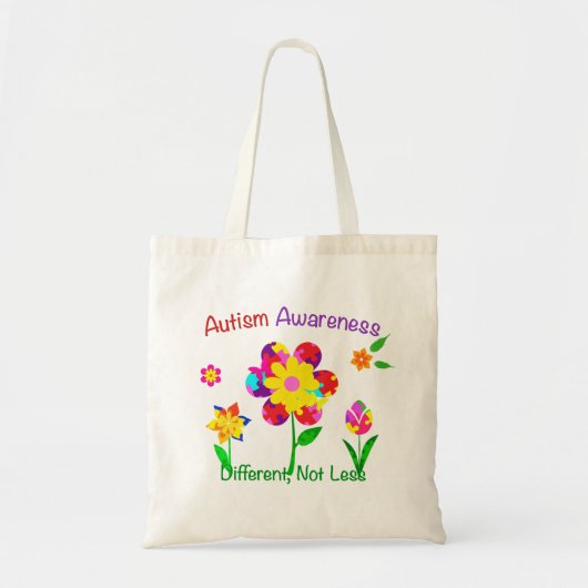Autisme bewustzijn Bloemen Tote Bag (Voorkant)