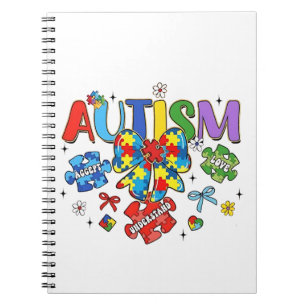 Autisme Bewustzijn Boog Coquette Puzzel Stuk Neuro Notitieboek