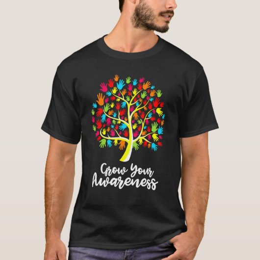 Autisme bewustzijn Boom Groei Je Bewustzijn Grapp T-shirt (Voorkant)
