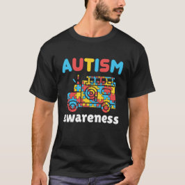 Autisme Bewustzijn Brandweerwagen Puzzel T-shirt