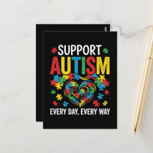Autisme bewustzijn briefkaart