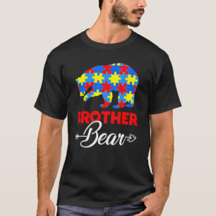 Autisme Bewustzijn Broer Beer Steun Autistische Ma T-shirt