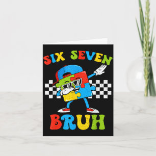 Autisme bewustzijn Bruh Zes Zeven Meme 67 Jongens Kaart
