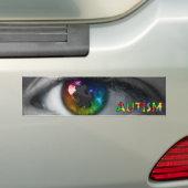 Autisme Bewustzijn Bumpersticker Meerkleurig Oog (Op auto)