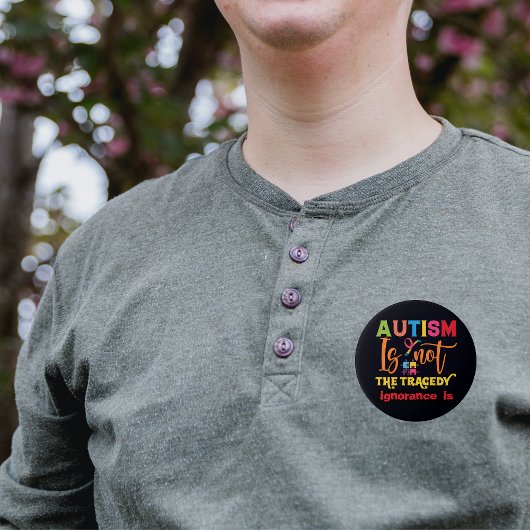 Autisme Bewustzijn Button Autisme is niet de trage