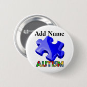 Autisme Bewustzijn Button Blauwe Puzzel Aanpassen (Voorkant /achterkant)