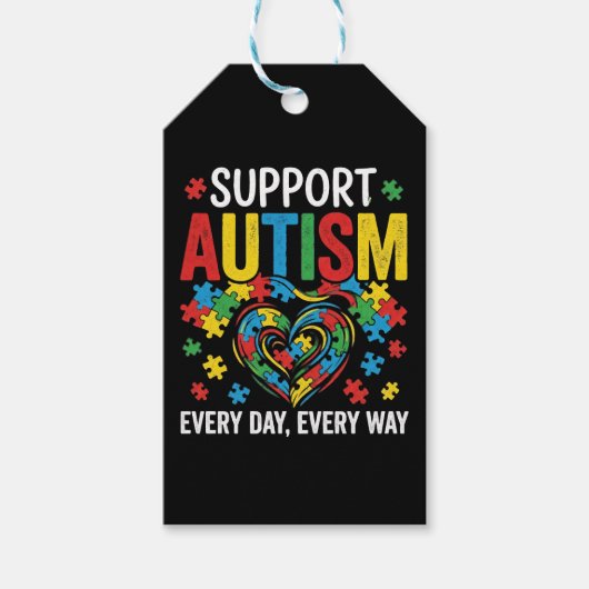 Autisme bewustzijn cadeaulabel (Voorkant)