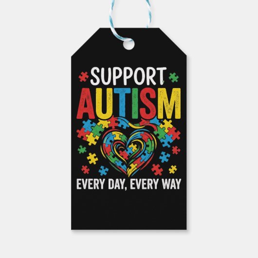 Autisme bewustzijn cadeaulabel (Achterkant)