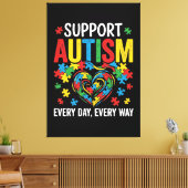 Autisme bewustzijn canvas afdruk (Insitu (Woonkamer))