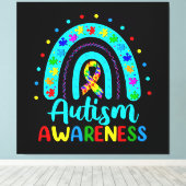 Autisme Bewustzijn Canvas Afdruk (Insitu (Houten vloer))