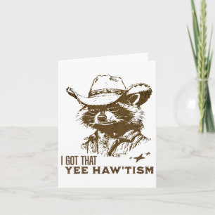 Autisme Bewustzijn Cowboy Raccoon Ik heb dat Yee H Kaart