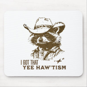 Autisme Bewustzijn Cowboy Raccoon Ik heb dat Yee H Muismat