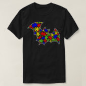 Autisme bewustzijn Cute Bat Puzzle Piece Lover Ani T-shirt (Design voorkant)