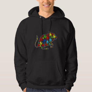 Autisme bewustzijn Cute Gerbil Puzzle Piece Animal Hoodie