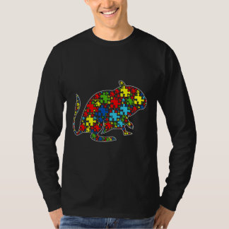 Autisme bewustzijn Cute Gerbil Puzzle Piece Animal T-shirt