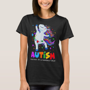 Autisme bewustzijn Dabbing Eenhoring Puzzelstuk Ki T-shirt