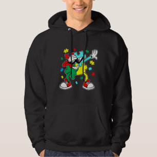 Autisme bewustzijn Dabbing Puzzelstuk Autistisch K Hoodie