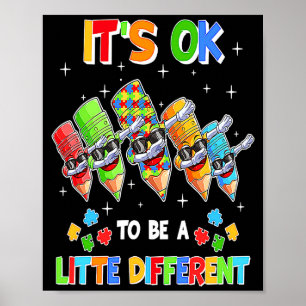 Autisme bewustzijn Dabbingcrayon Het is ok om ande Poster