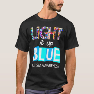 Autisme bewustzijn dag- Light It Up Blue T-shirt