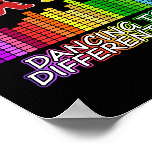 Autisme-bewustzijn dansend voor een ander gedoe poster (Hoek)