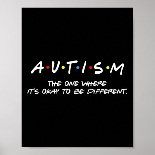 Autisme-bewustzijn - degene waar het goed is om D  Poster (Voorkant)