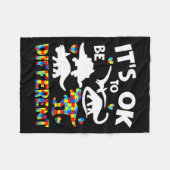Autisme bewustzijn Dinosaurus Jongens Het is ok om Fleece Deken (Voorkant (Horizontaal))