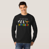 Autisme bewustzijn Dinosaurus Jongens Kinderen Het T-shirt (Voorkant volledig)