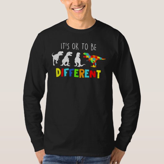 Autisme bewustzijn Dinosaurus Jongens Kinderen Het T-shirt (Voorkant)
