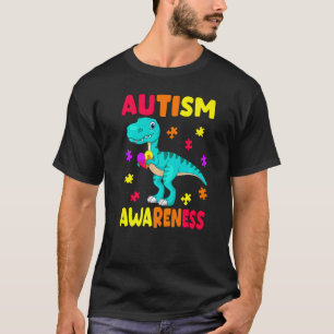 Autisme bewustzijn dinosaurus kinderen autisme bew t-shirt