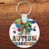 autisme bewustzijn dinosaurus sleutelhanger (Voorkant)