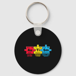Autisme bewustzijn Elementen Periodiek Systeem ASD Sleutelhanger