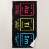 Autisme bewustzijn Elementen Periodiek Systeem Strandlaken (Voorkant)