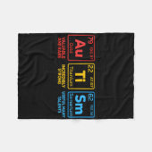 Autisme Bewustzijn Elementen Periodiek Tafel Vrouw Fleece Deken (Voorkant (Horizontaal))