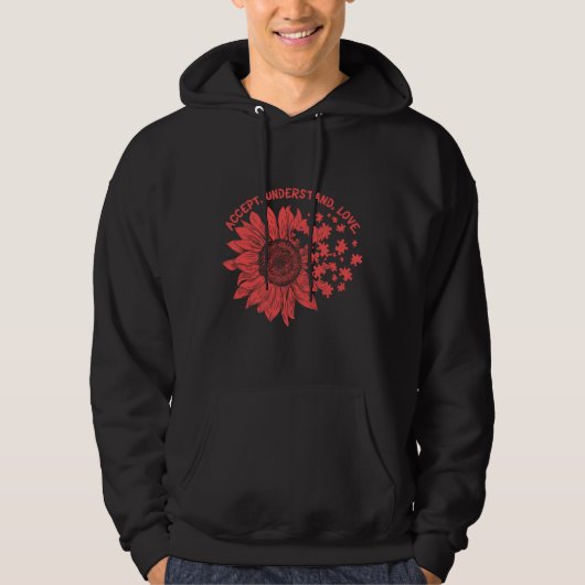 Autisme-bewustzijn en acceptatie hoodie (Voorkant)