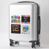 Autisme Bewustzijn Extra grote Vinyl Sticker Laken (Koffer)