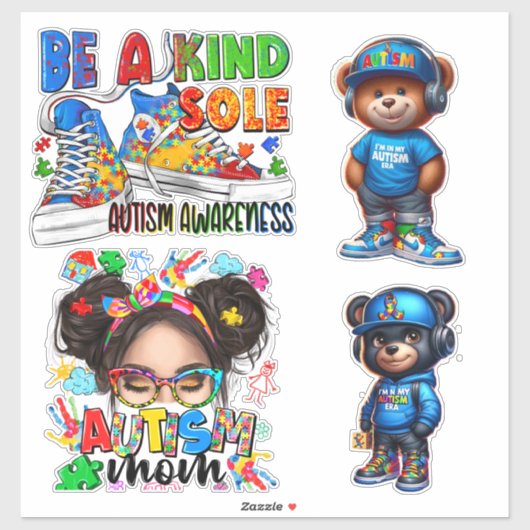 Autisme Bewustzijn Extra grote Vinyl Sticker Laken (Vel)